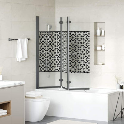 Shower Enclosure Black and Transparent 130 x 130 cm Tempered Glass