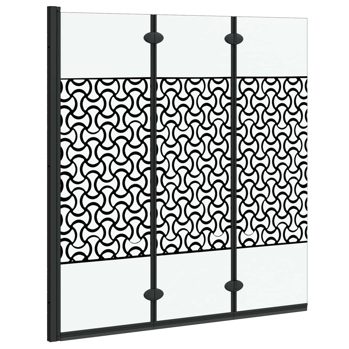 Shower Enclosure Black and Transparent 130 x 130 cm Tempered Glass