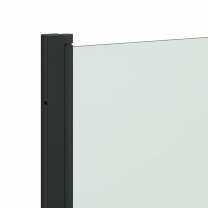 vidaXL Shower Enclosure Black 130 x 138 cm ESG Glass and Aluminium