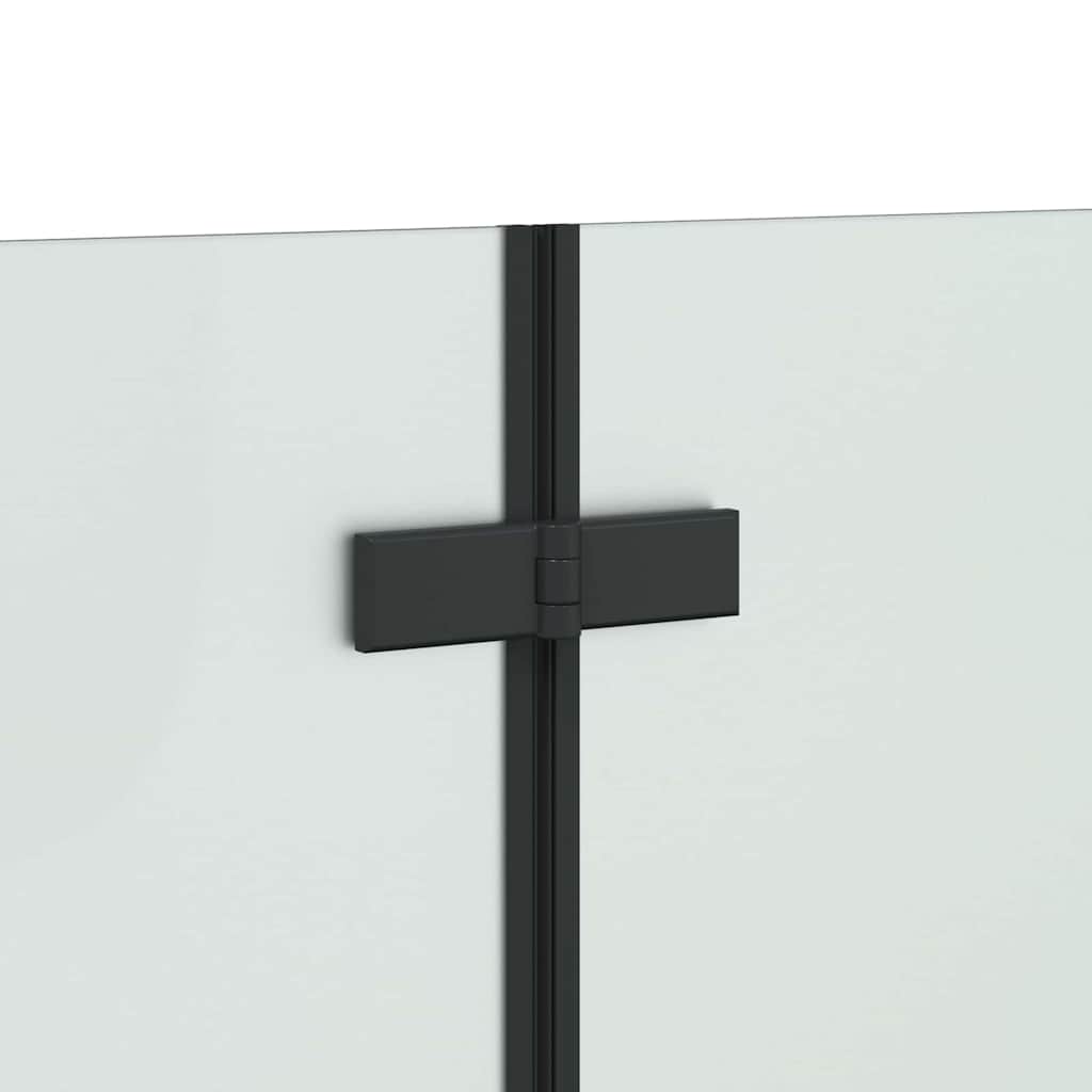 vidaXL Shower Enclosure Black 130 x 138 cm ESG Glass and Aluminium