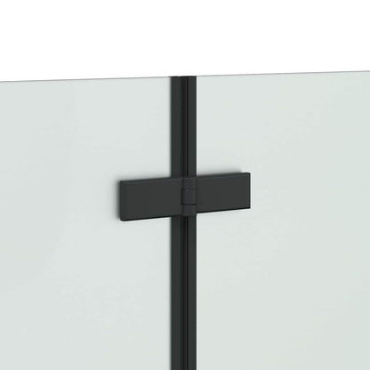 vidaXL Shower Enclosure Black 130 x 138 cm ESG Glass and Aluminium