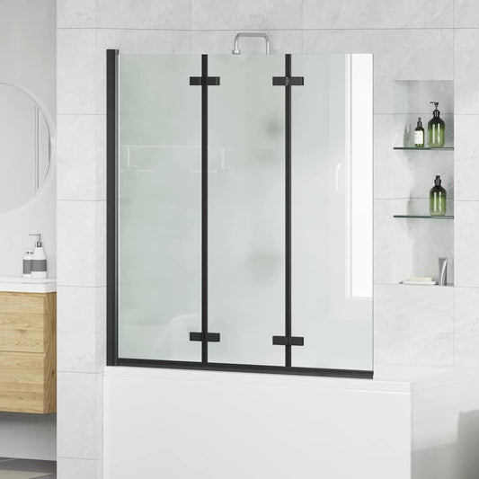 vidaXL Folding Shower Enclosure Black 130 x 138 cm