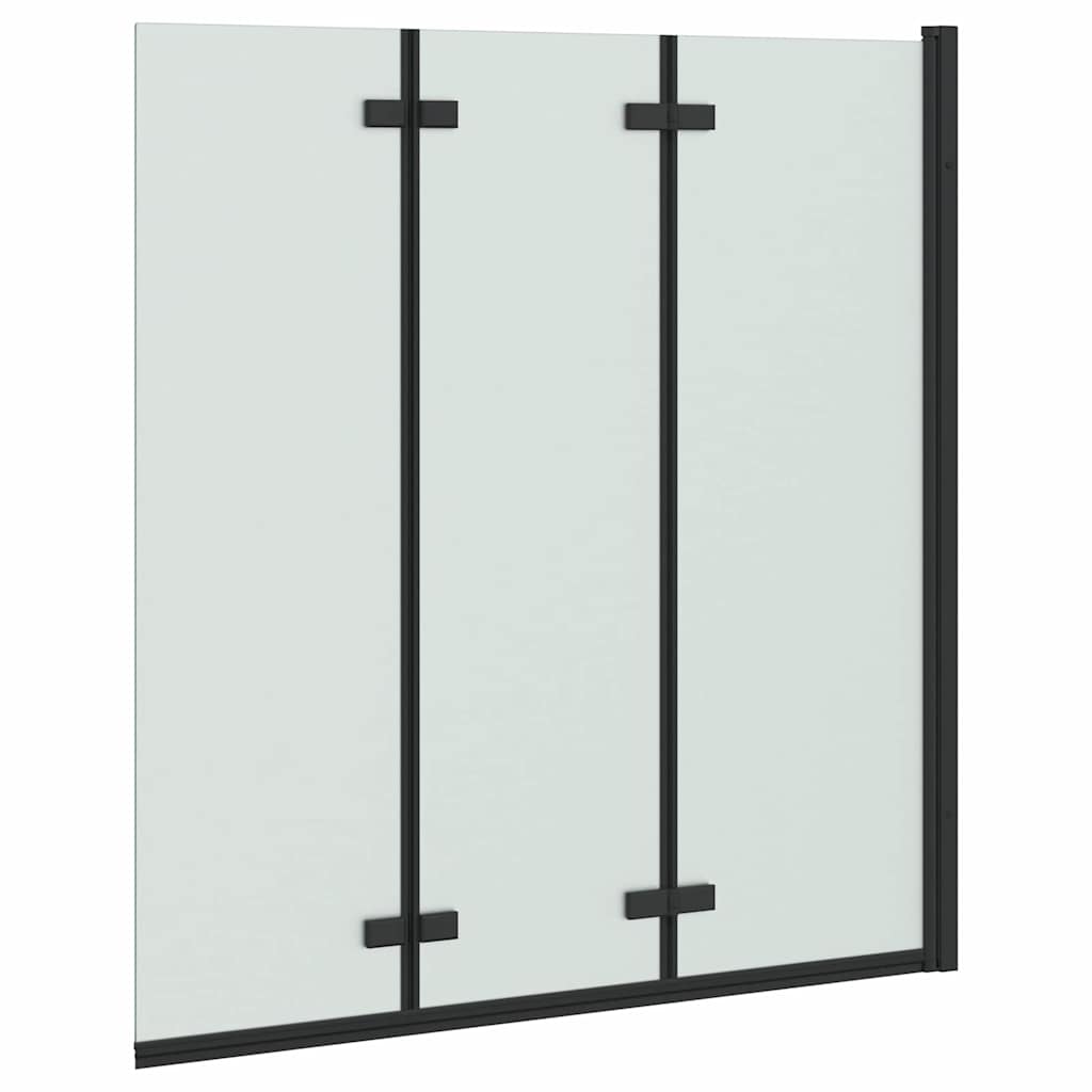 vidaXL Shower Enclosure Black 130 x 138 cm ESG Glass and Aluminium