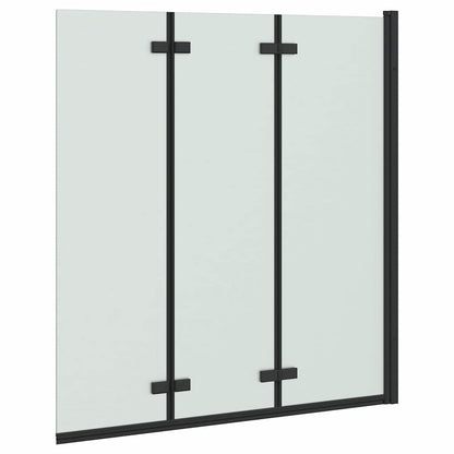 vidaXL Shower Enclosure Black 130 x 138 cm ESG Glass and Aluminium