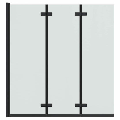 vidaXL Shower Enclosure Black 130 x 138 cm ESG Glass and Aluminium