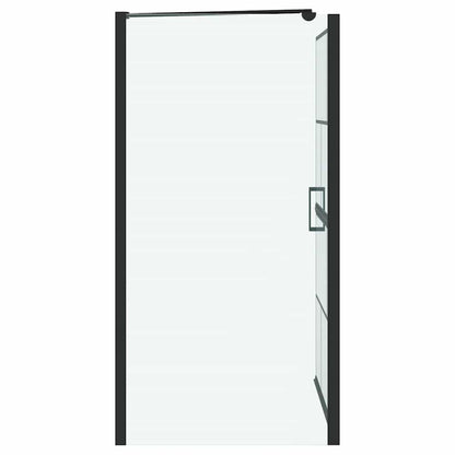 vidaXL Bath Shower Screen Black and transparent 80 x 67 x 129.5 cm