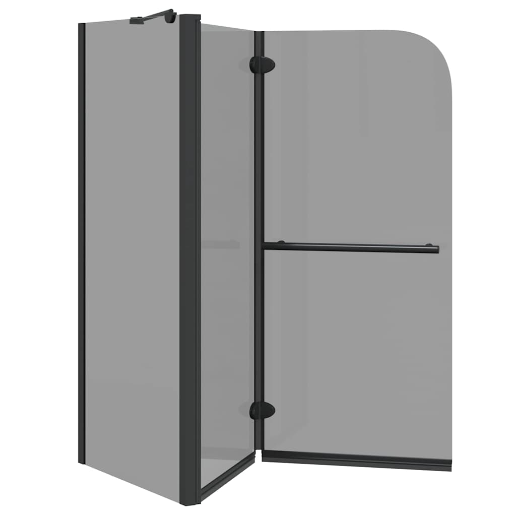 vidaXL Bi-Folding Shower Enclosure Dark Transparent 120 x 67 x 129 cm