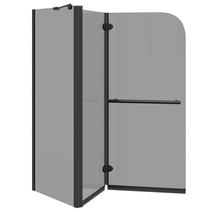 vidaXL Bi-Folding Shower Enclosure Dark Transparent 120 x 67 x 129 cm