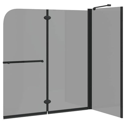 vidaXL Bi-Folding Shower Enclosure Dark Transparent 120 x 67 x 129 cm