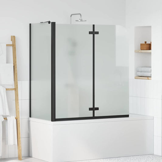 vidaXL Bath Shower Screen Black 120 x 68 x 130 cm
