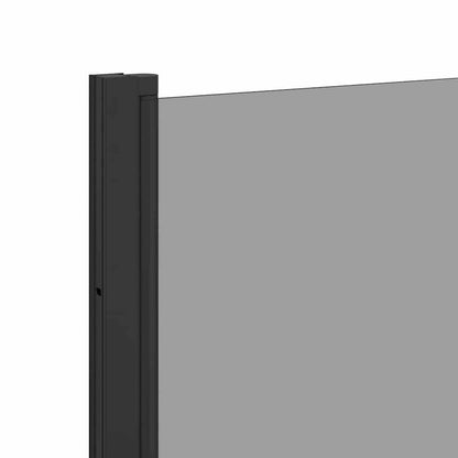 Bath Shower Screen Manual Black 68 x 130 cm Tempered glass