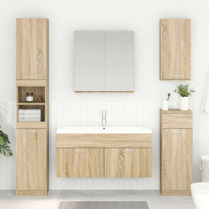 vidaXL Sink cabinet with Storage with Door Sonoma Oak Engineered Wood