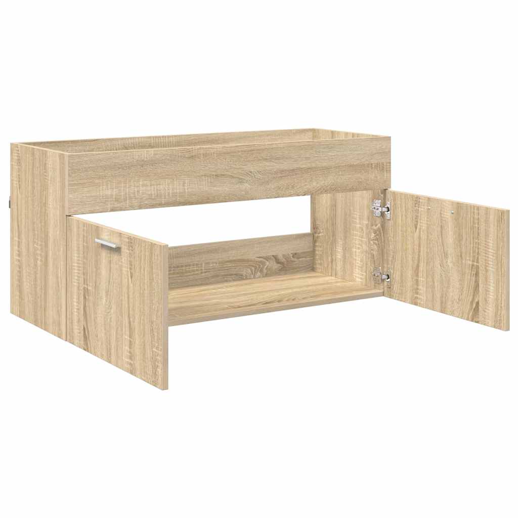 vidaXL Sink cabinet with Storage with Door Sonoma Oak Engineered Wood