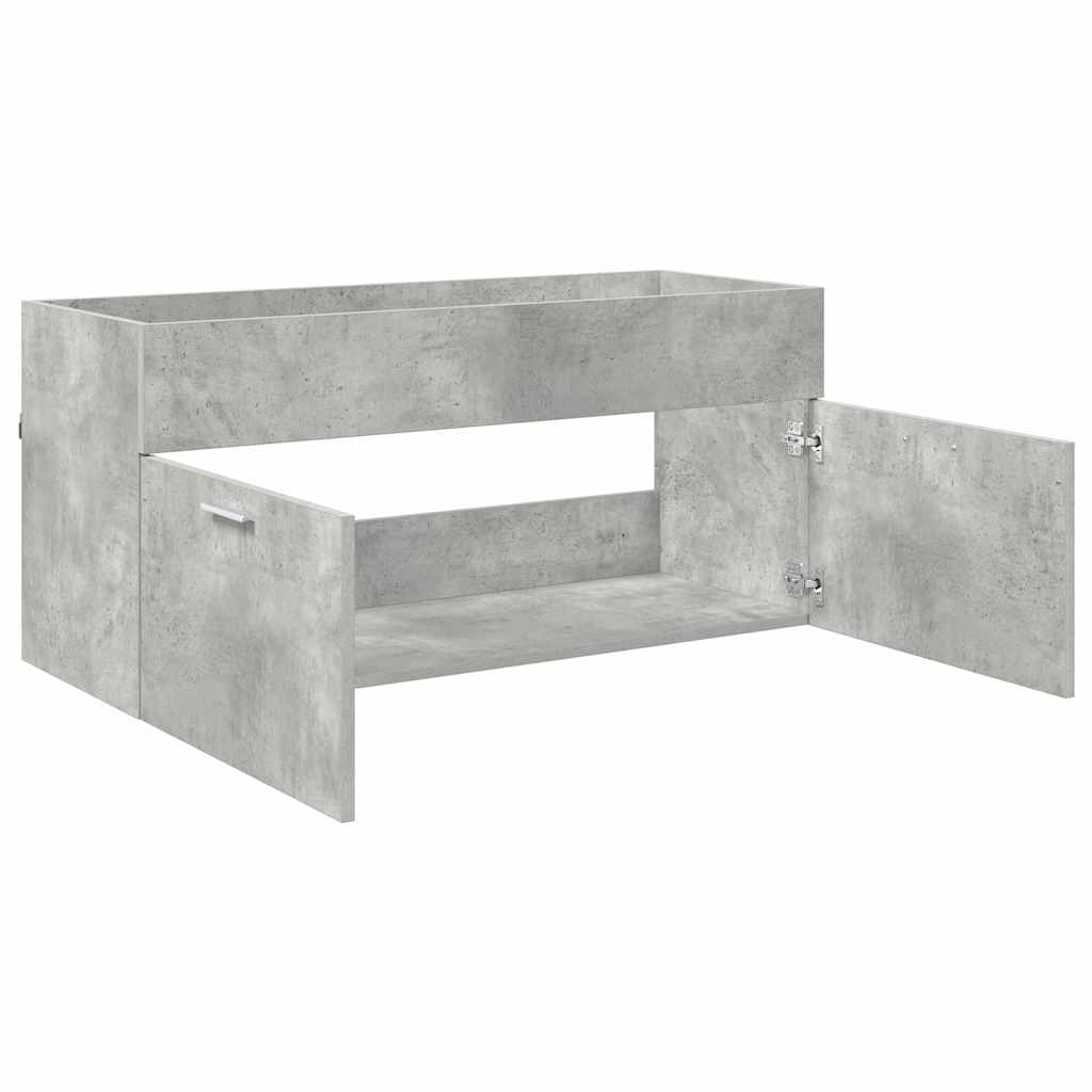 vidaXL Sink cabinet with Storage Concrete Grey Engineered Wood