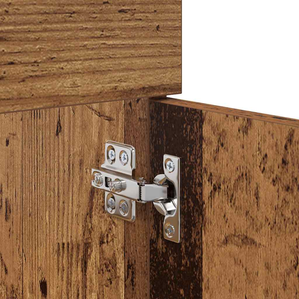 vidaXL Sink cabinet with Storage with Door Old Wood Engineered Wood
