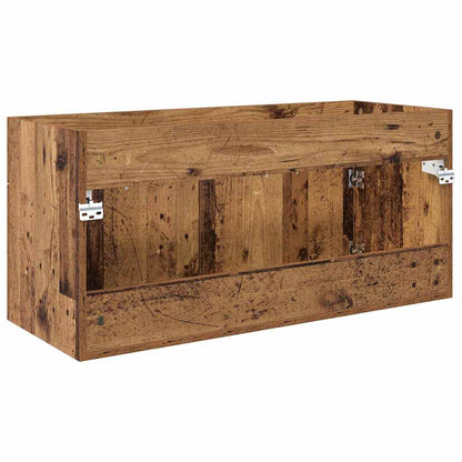 vidaXL Sink cabinet with Storage with Door Old Wood Engineered Wood