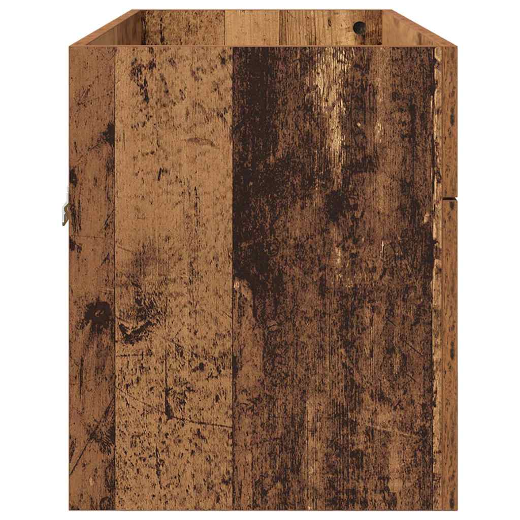 vidaXL Sink cabinet with Storage with Door Old Wood Engineered Wood