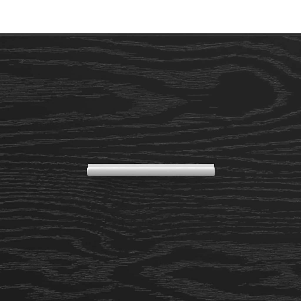 vidaXL Sink cabinet with Storage with Door Black Oak Engineered Wood