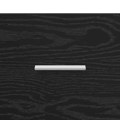 vidaXL Sink cabinet with Storage with Door Black Oak Engineered Wood