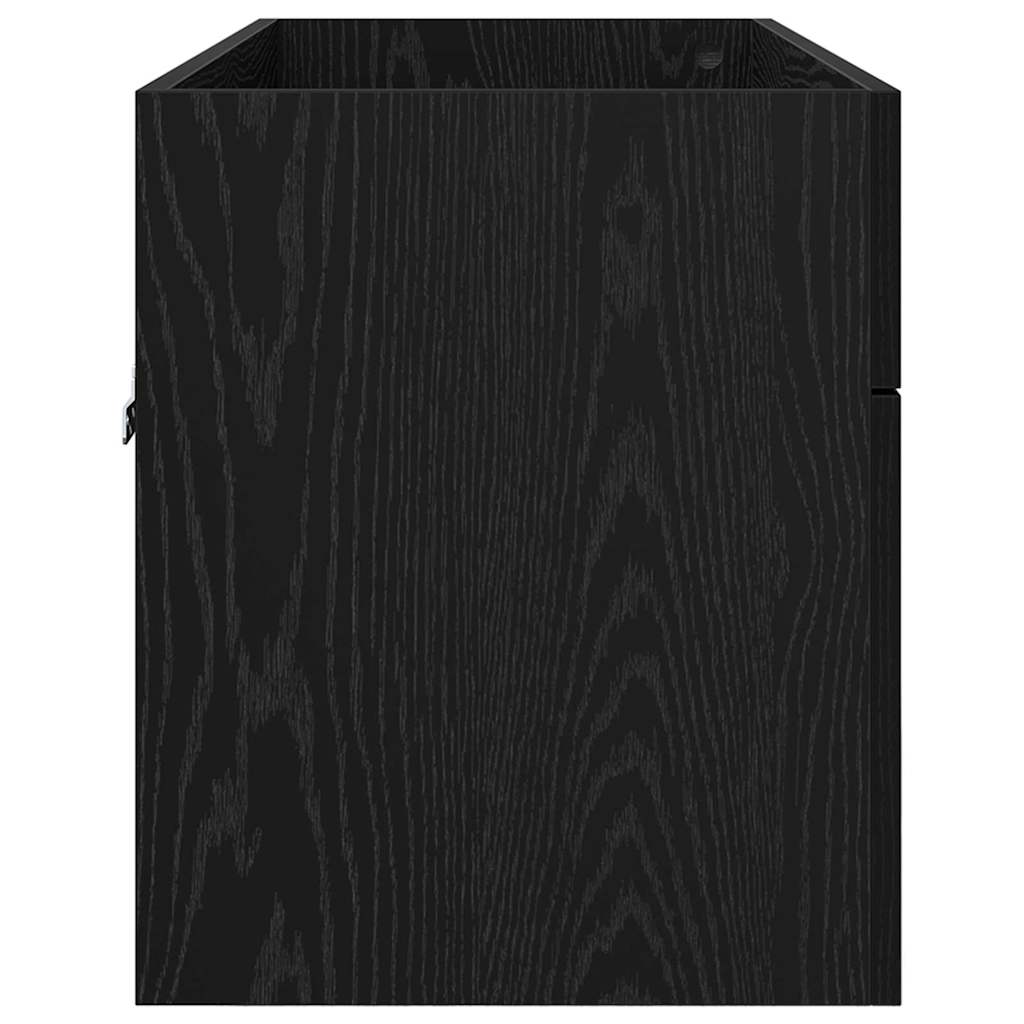 vidaXL Sink cabinet with Storage with Door Black Oak Engineered Wood