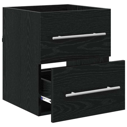 vidaXL Sink cabinet Black Oak 38.5 x 41 x 48 cm Engineered Wood