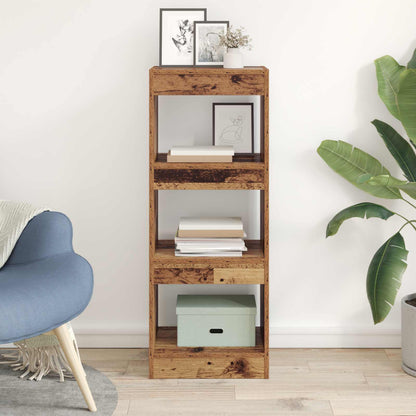 vidaXL Book Cabinet 3-Tier 40 x 30 x 103 cm Engineered Wood Old wood