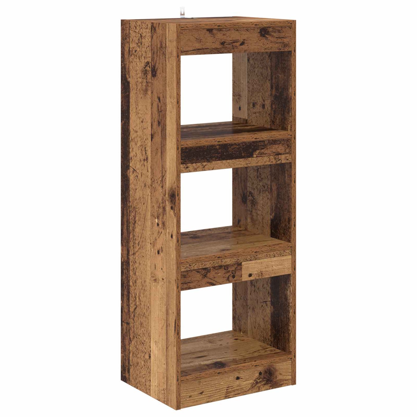 vidaXL Book Cabinet 3-Tier 40 x 30 x 103 cm Engineered Wood Old wood