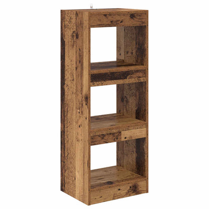 vidaXL Book Cabinet 3-Tier 40 x 30 x 103 cm Engineered Wood Old wood