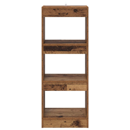 vidaXL Book Cabinet 3-Tier 40 x 30 x 103 cm Engineered Wood Old wood