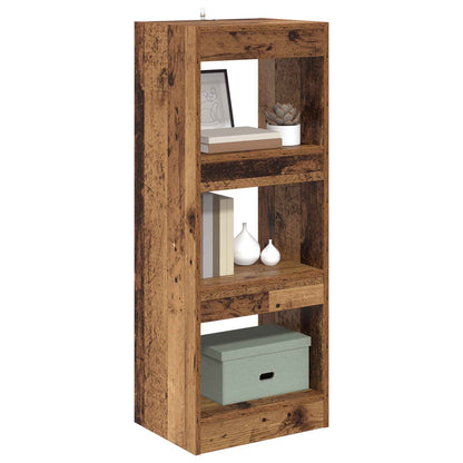 vidaXL Book Cabinet 3-Tier 40 x 30 x 103 cm Engineered Wood Old wood