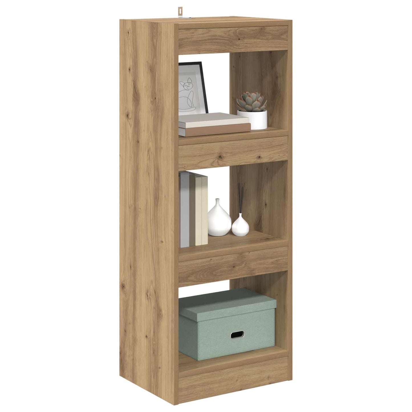 vidaXL Book Cabinet 3-Tier 37 x 30 x 103 cm Engineered Wood