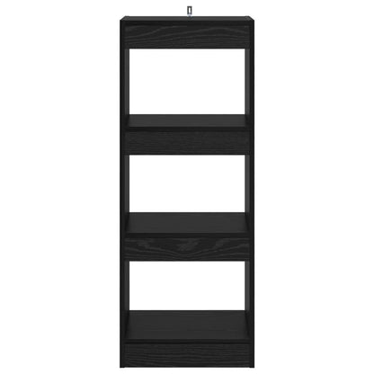 vidaXL Book Cabinet Black oak 37 x 30 x 103 cm Engineered wood