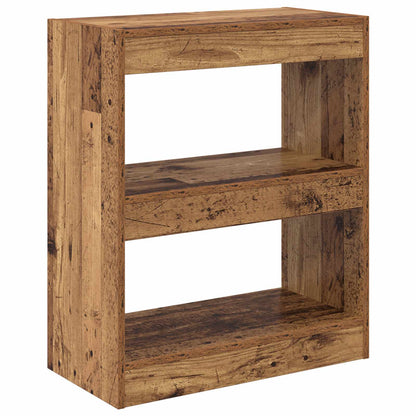 vidaXL Book Cabinet 2-Tier 60 x 30 x 72 cm Engineered Wood Old Wood