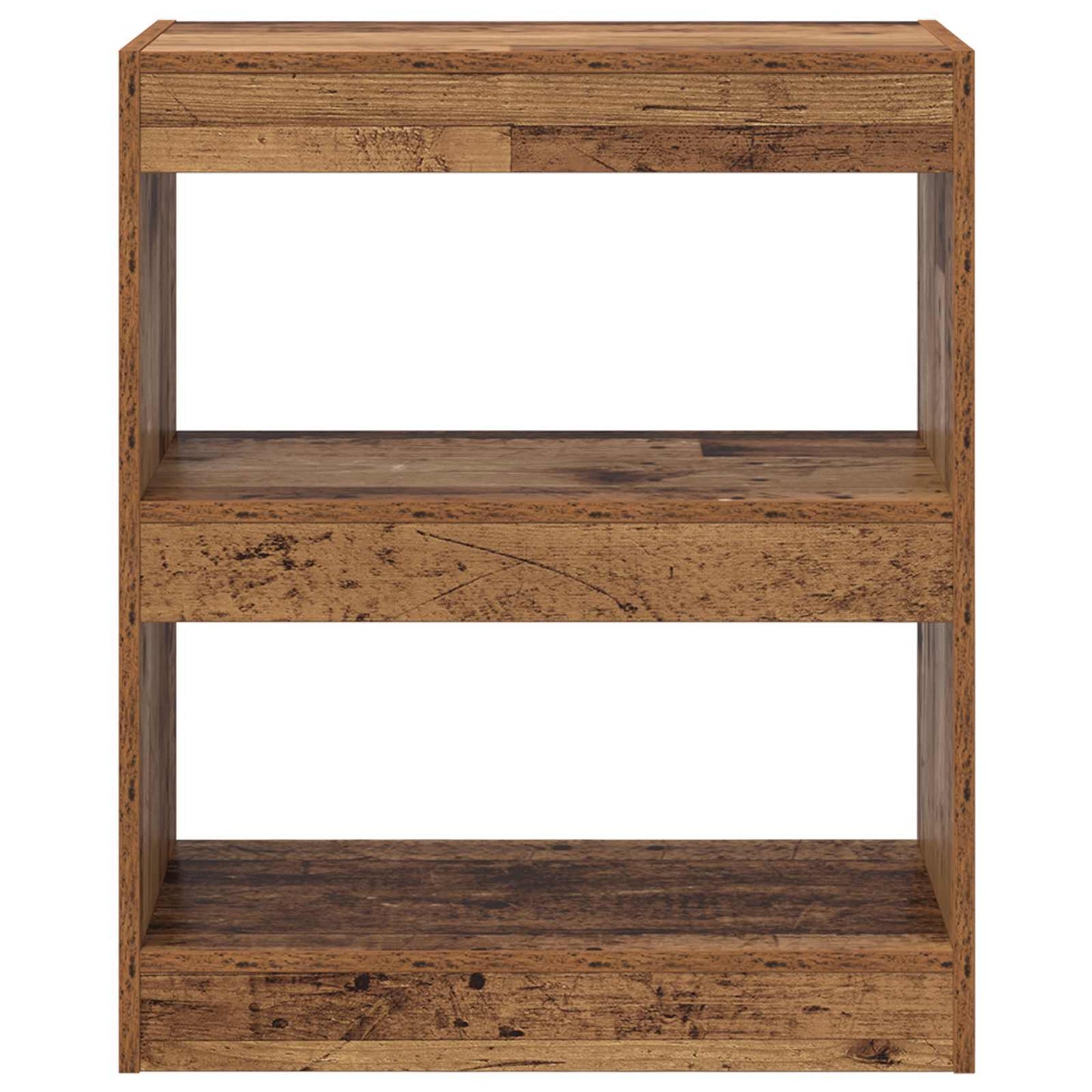 vidaXL Book Cabinet 2-Tier 60 x 30 x 72 cm Engineered Wood Old Wood