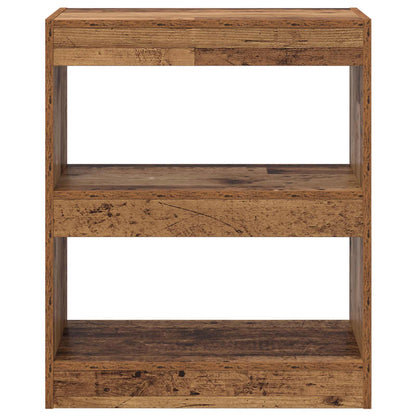 vidaXL Book Cabinet 2-Tier 60 x 30 x 72 cm Engineered Wood Old Wood