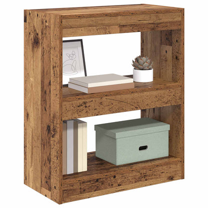 vidaXL Book Cabinet 2-Tier 60 x 30 x 72 cm Engineered Wood Old Wood
