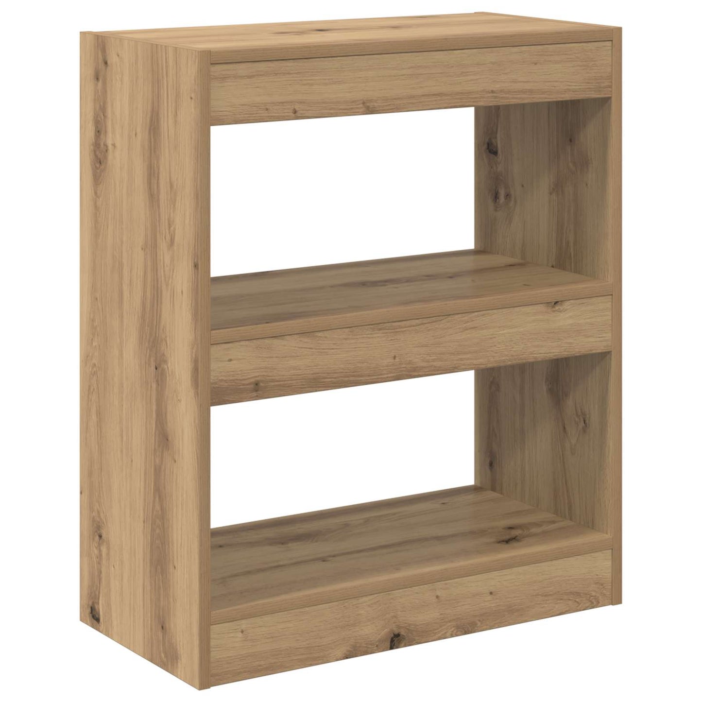 vidaXL Book Cabinet 2-Tier 60 x 30 x 72 cm Engineered Wood Artisan Oak
