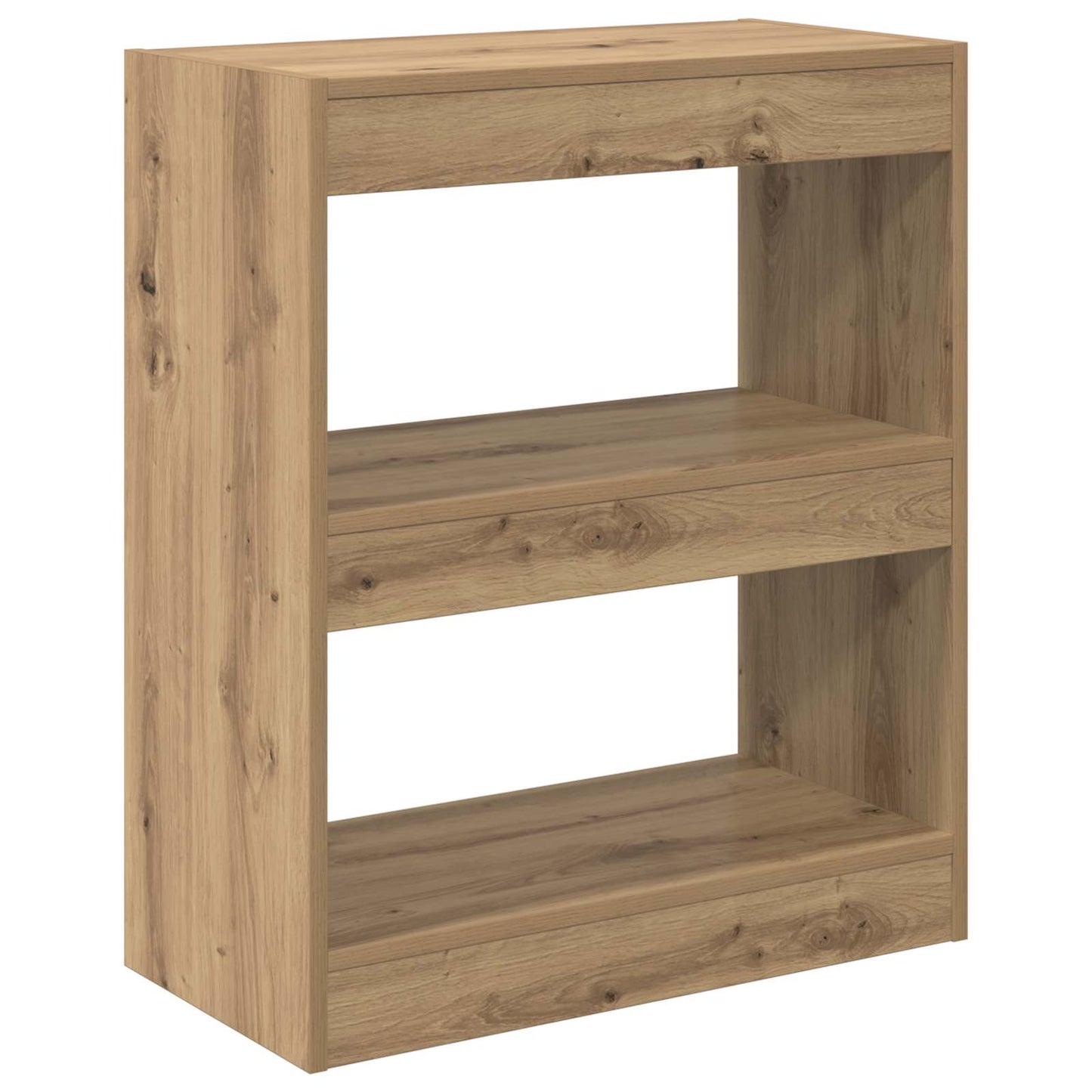 vidaXL Book Cabinet 2-Tier 60 x 30 x 72 cm Engineered Wood Artisan Oak