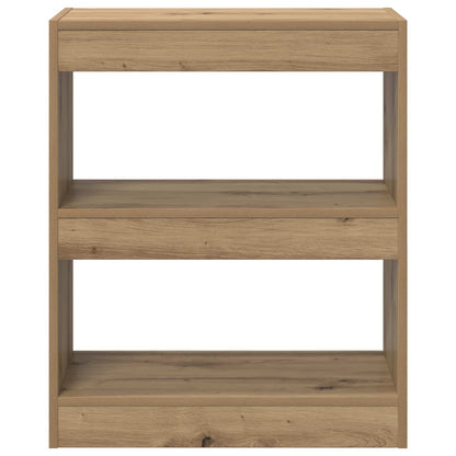 vidaXL Book Cabinet 2-Tier 60 x 30 x 72 cm Engineered Wood Artisan Oak