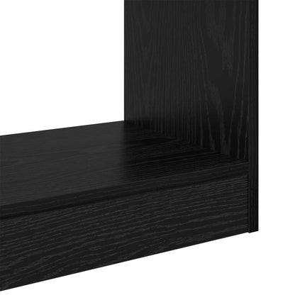vidaXL Book Cabinet 2-Tier 60 x 30 x 72 cm Engineered Wood Black Oak