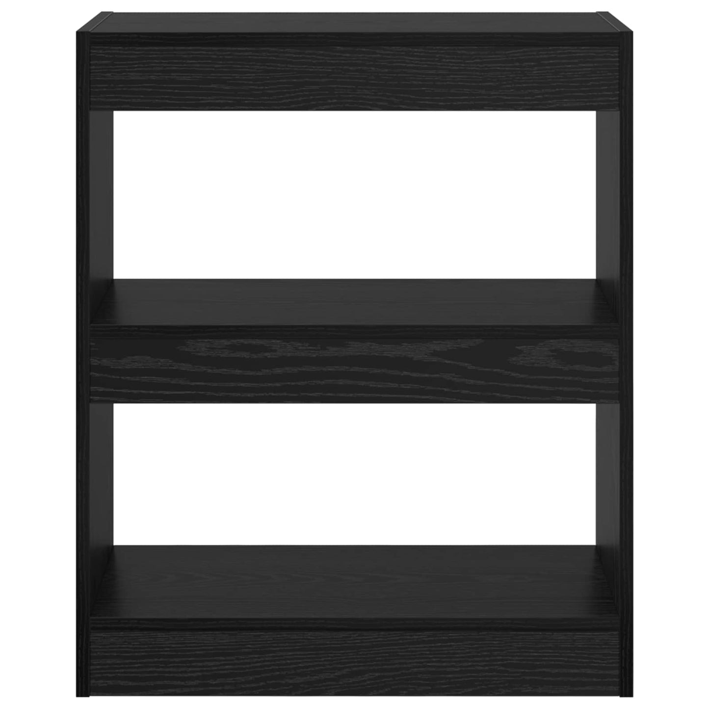 vidaXL Book Cabinet 2-Tier 60 x 30 x 72 cm Engineered Wood Black Oak