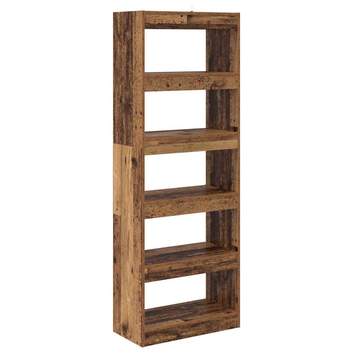 vidaXL Book Cabinet 5-Tier 60 x 30 x 166 cm Engineered Wood Old wood
