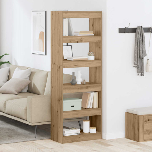 vidaXL Book Cabinet 5-Tier 60 x 30 x 166 cm Engineered Wood