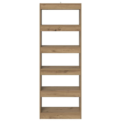 vidaXL Book Cabinet Artisan oak 60 x 30 x 166 cm Engineered wood