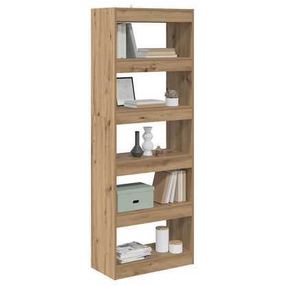 vidaXL Book Cabinet Artisan oak 60 x 30 x 166 cm Engineered wood