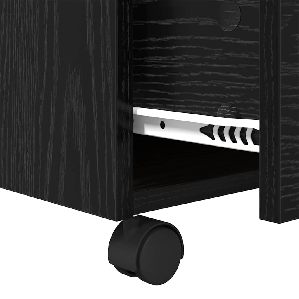 vidaXL Coffee Table Black Oak 55 x 55 x 45cm Engineered Wood