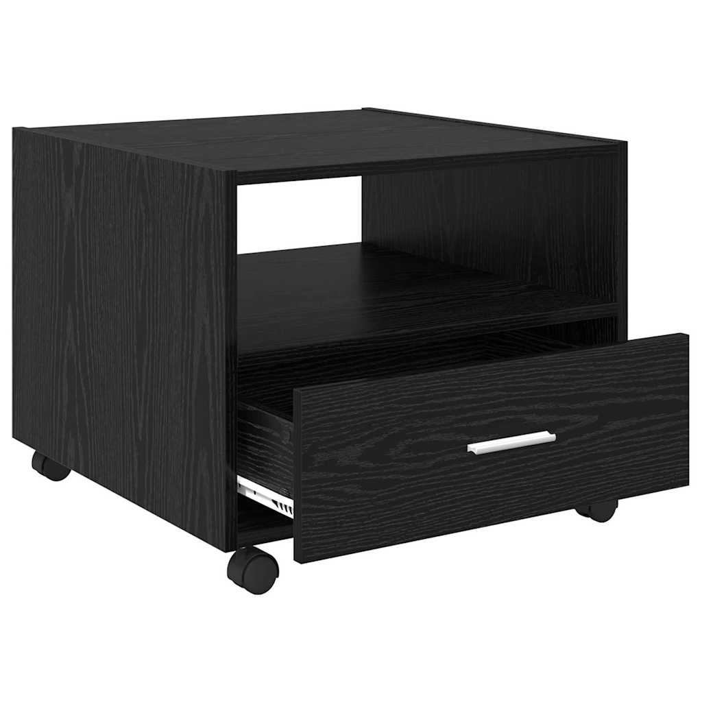 vidaXL Coffee Table Black Oak 55 x 55 x 45cm Engineered Wood