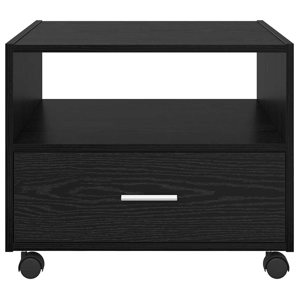 vidaXL Coffee Table Black Oak 55 x 55 x 45cm Engineered Wood