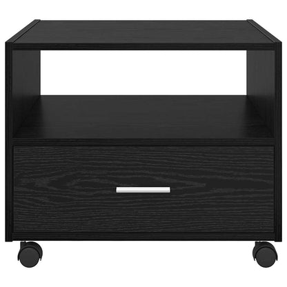 vidaXL Coffee Table Black Oak 55 x 55 x 45cm Engineered Wood