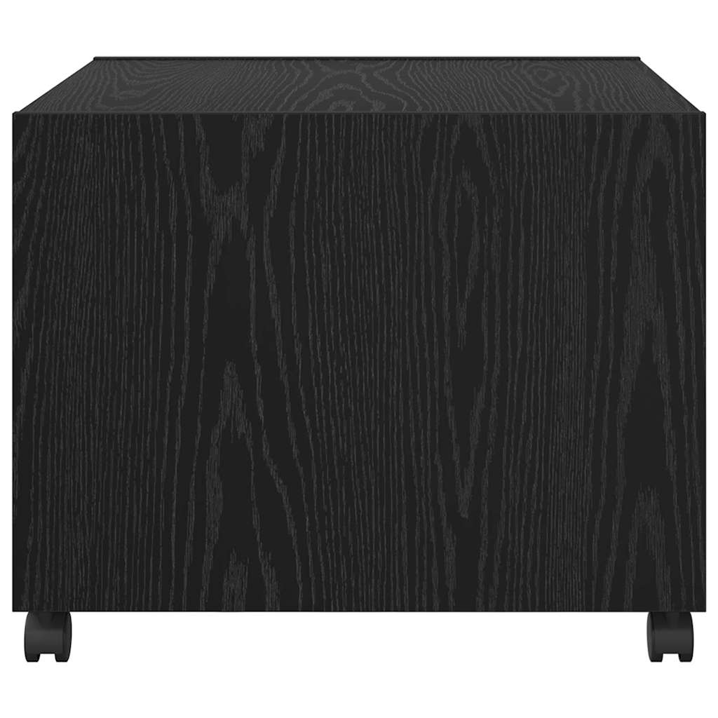 vidaXL Coffee Table Black Oak 55 x 55 x 45cm Engineered Wood